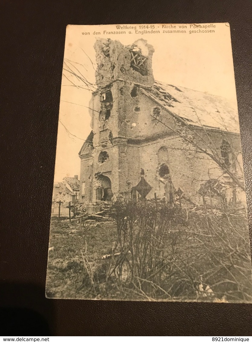 Weltkrieg 1914-15 Kirche Von Poelkapelle  - Feldpostkarte 52. Res. Inf. Div. - RIR 239 - Langemark-Poelkapelle