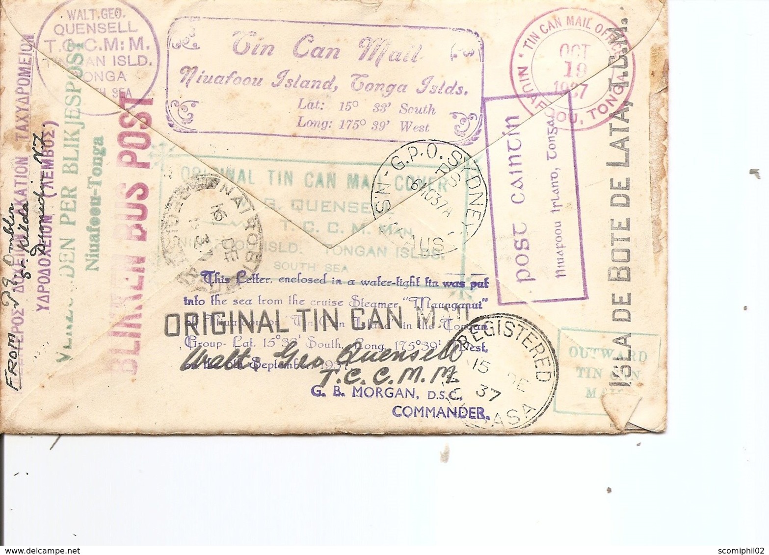 Tonga ( Lettre De 1937 De Niuafoou  Vers Le Kénya à Voir) - Tonga (...-1970)