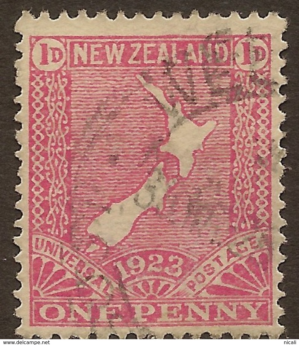 NZ 1923 1d Map Cowan Paper SG 462 U #IT24 - Used Stamps