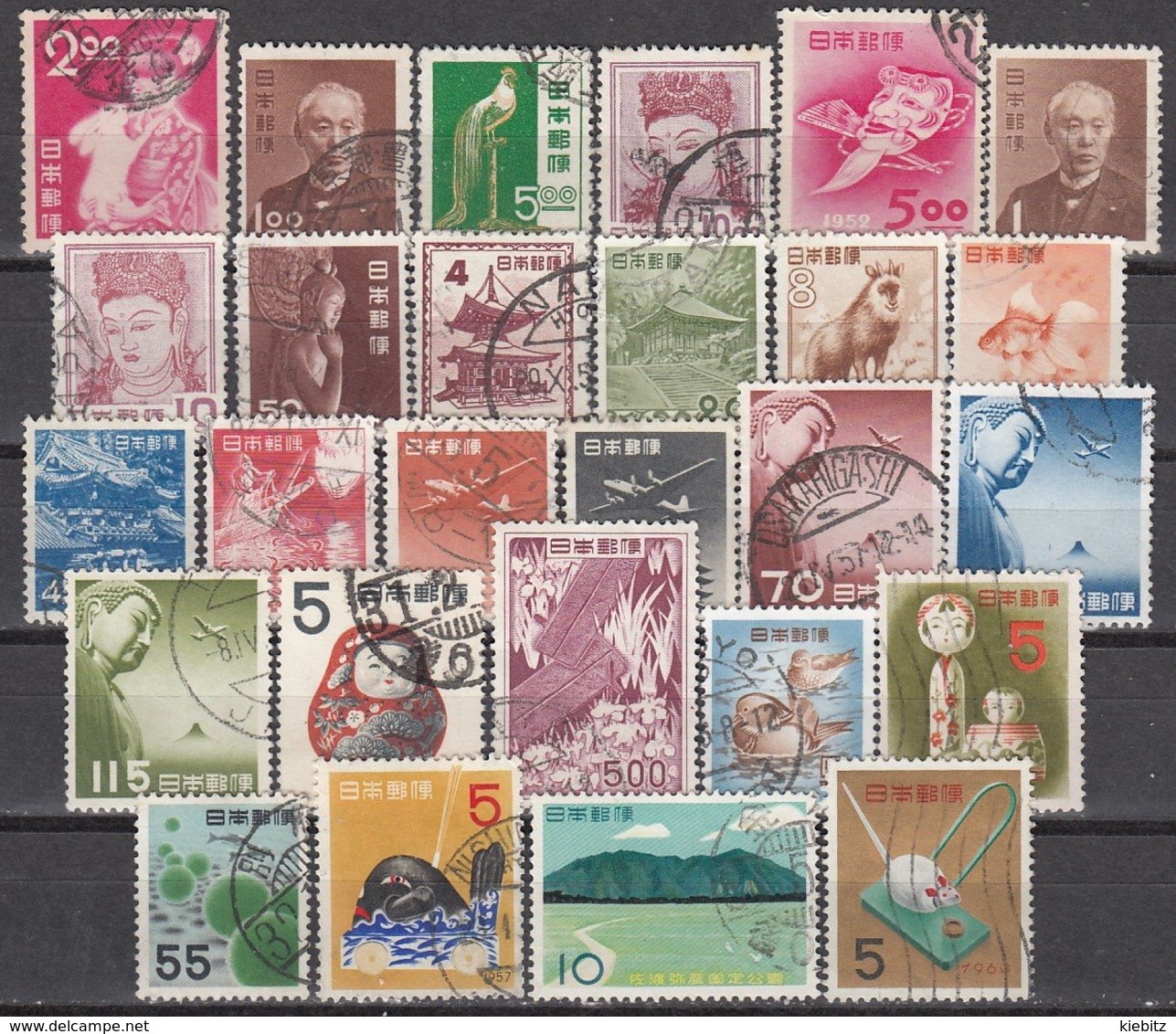 JAPAN 1951-1959 - Partie 27 Werte Gestempelt - Gebraucht