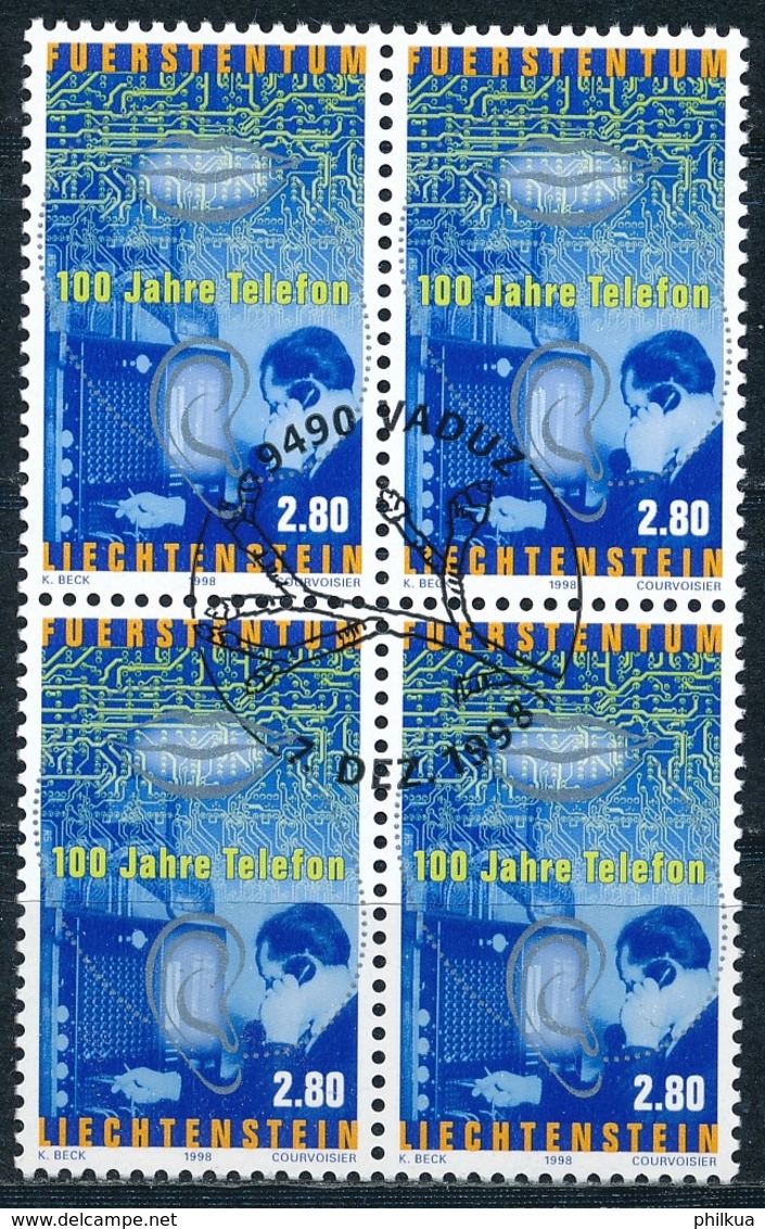 Zumstein 1131 / Michel 11189 Viererblockserie Mit ET-Zentrumstempel - Usati