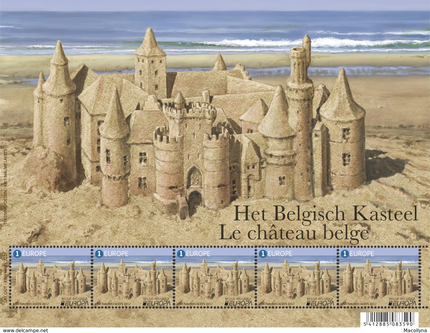 Europa  4707** Het Belgisch Kasteel (Zandkasteel) - Le Château Belge (de Sable) - 1961-2001