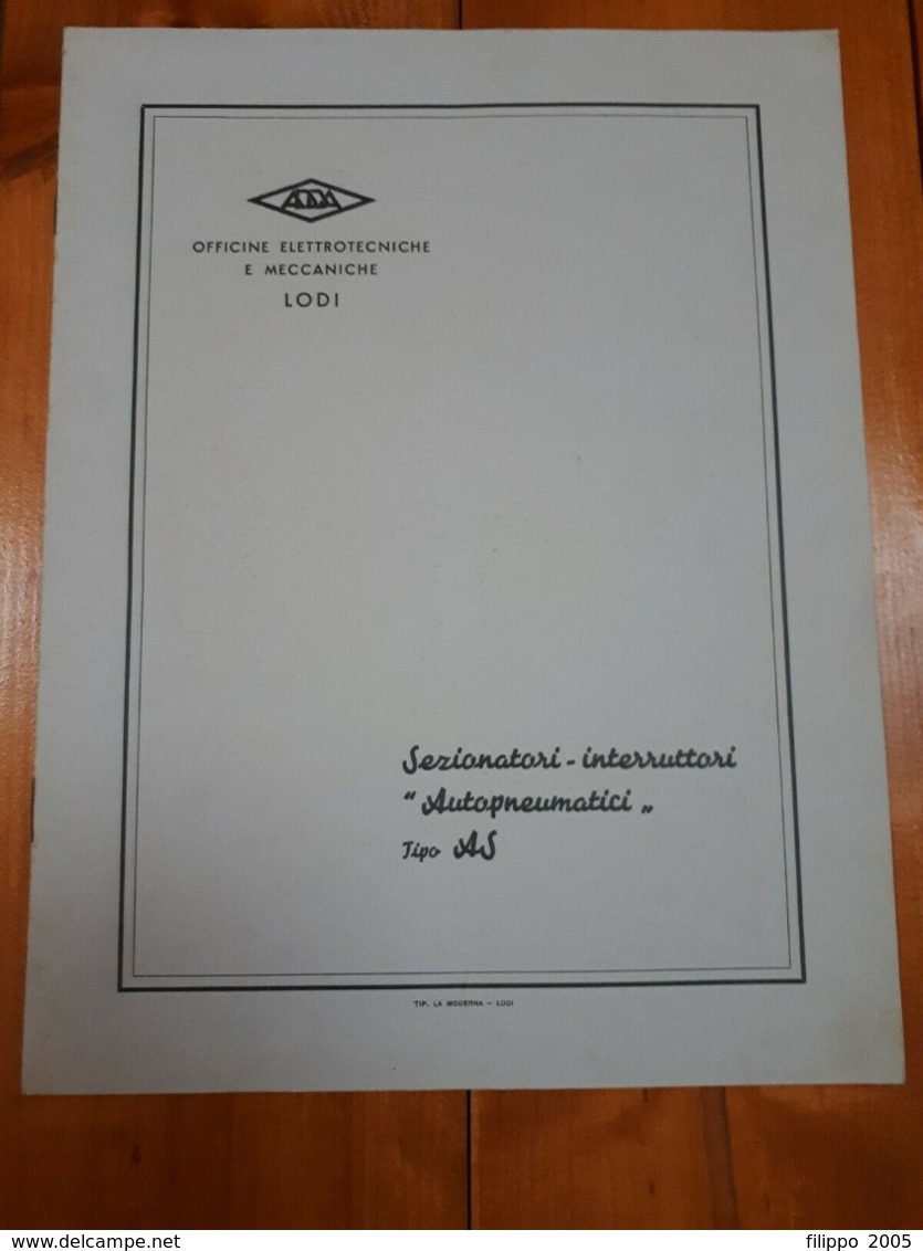 1950? OPUSCOLO PUBBLICITA' ADDA - OFFICINE ELETTROTECNICHE E MECCANICHE LODI - Publicités