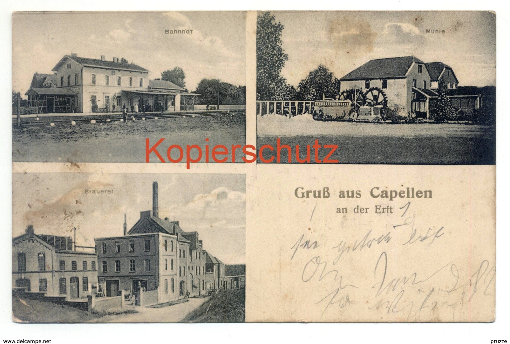 Capellen (Kapellen) An Der Erft 1916, Grevenbroich - Nach Borna ? - Grevenbroich