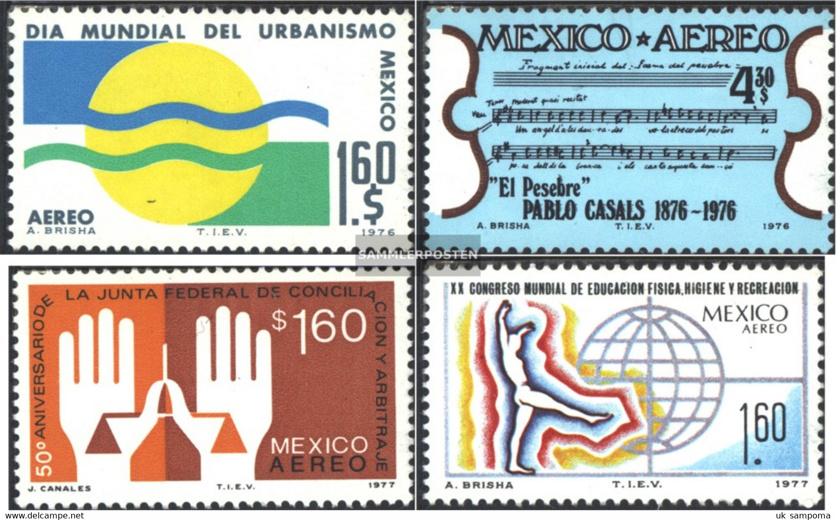 Mexico 1541,1547,1553,1567 (complete Issue) Unmounted Mint / Never Hinged 1976/77 Cities, Casals, Court, Congress - Mexico