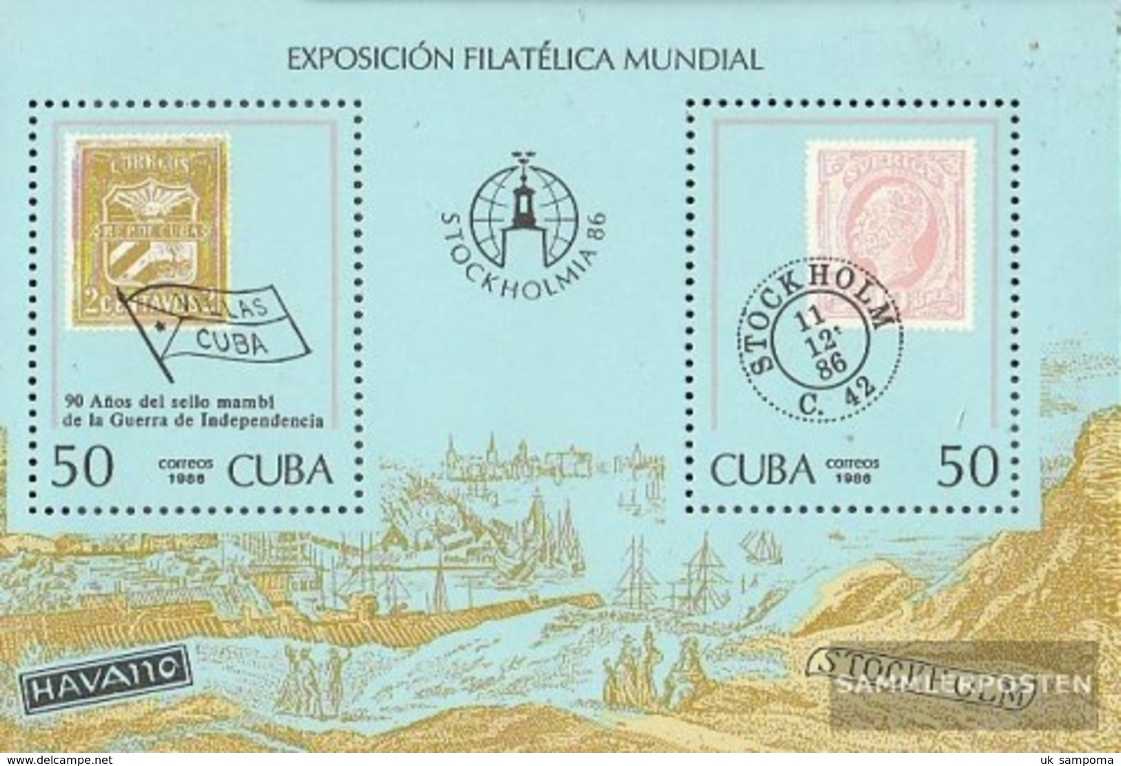 Cuba Block96 (complete.issue) Fine Used / Cancelled 1986 STOCKHOLMIA 86 - Blocks & Sheetlets