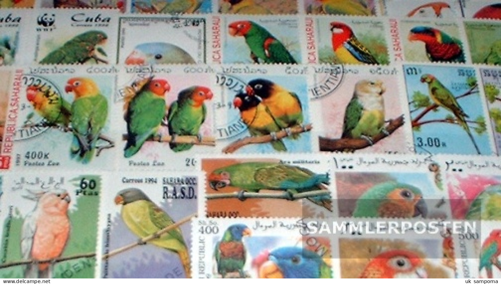 Motives 50 Different Parrots Stamps - Parrots