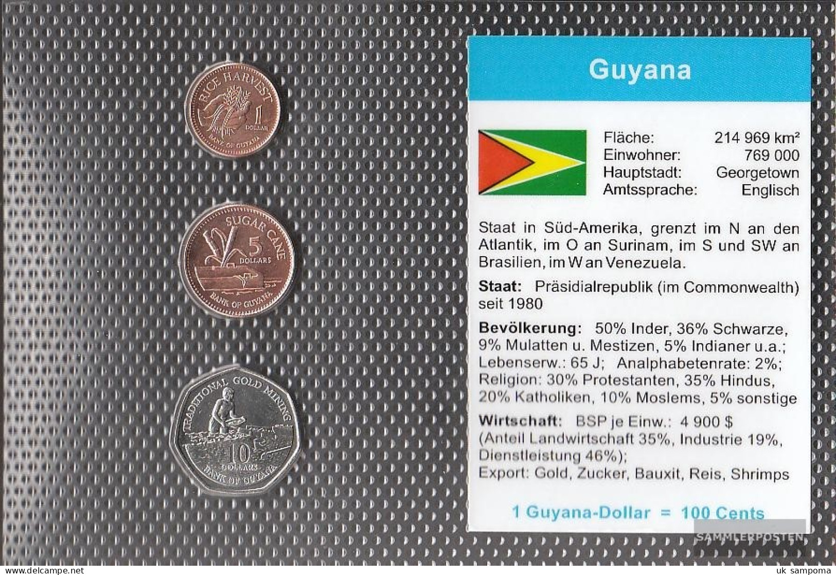 Guyana Stgl./unzirkuliert Kursmünzen Stgl./unzirkuliert 2005-2007 1 US Dollars Until 10 US Dollarss - Guyana