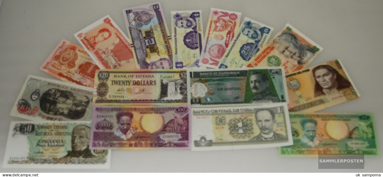 America 15 Different Banknotes - America (Other)