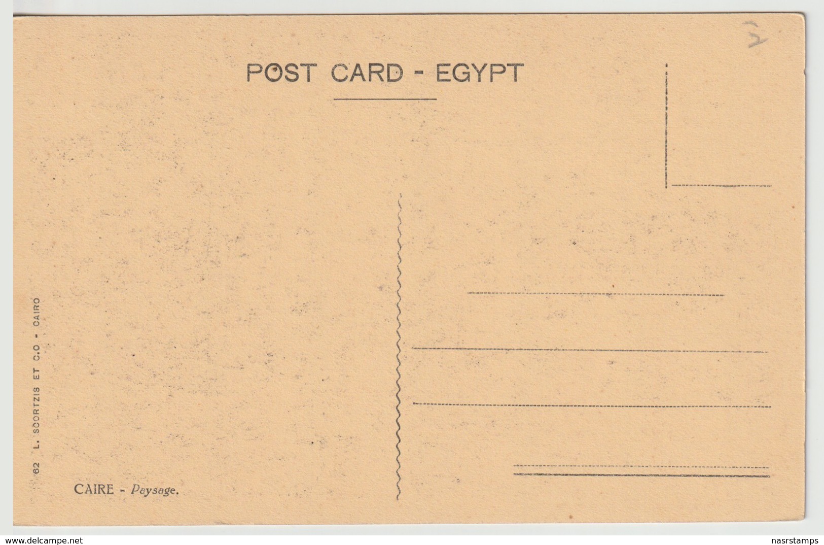 Egypt - Vintage Post Card - Cairo Landscape - Egyptologie