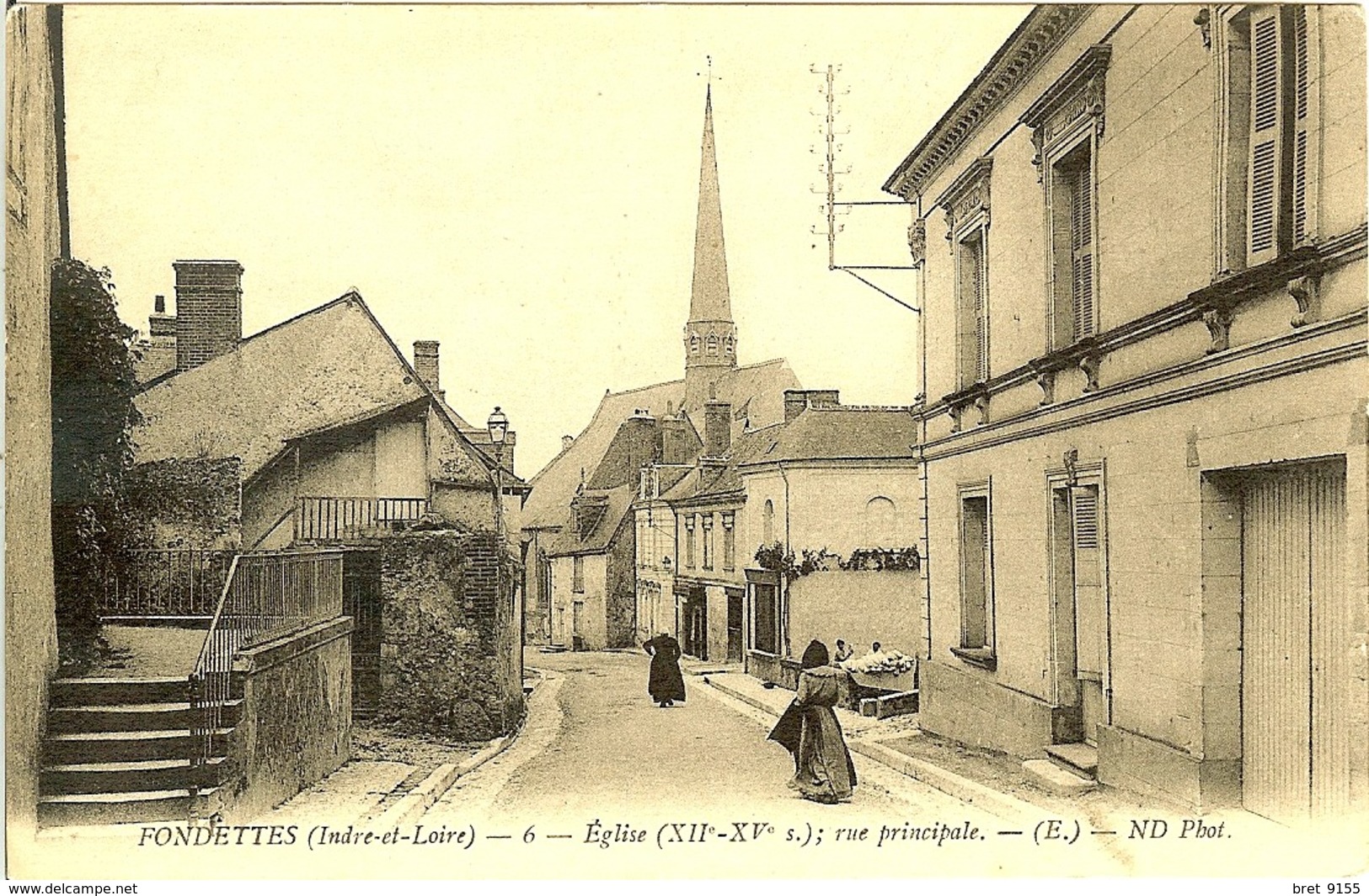 37 FONDETTES EGLISE DU XII ET XVè SIECLE RUE PRINCIPALE COTE EST - Fondettes