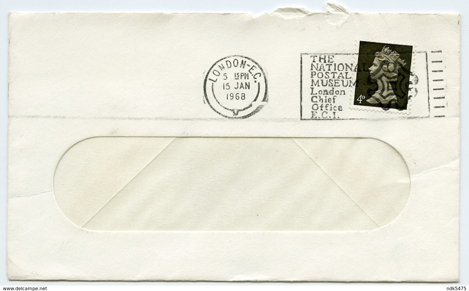 Slogan Postmark On Cover NATIONAL POSTAL MUSEUM, London, 1968 - Lettres & Documents