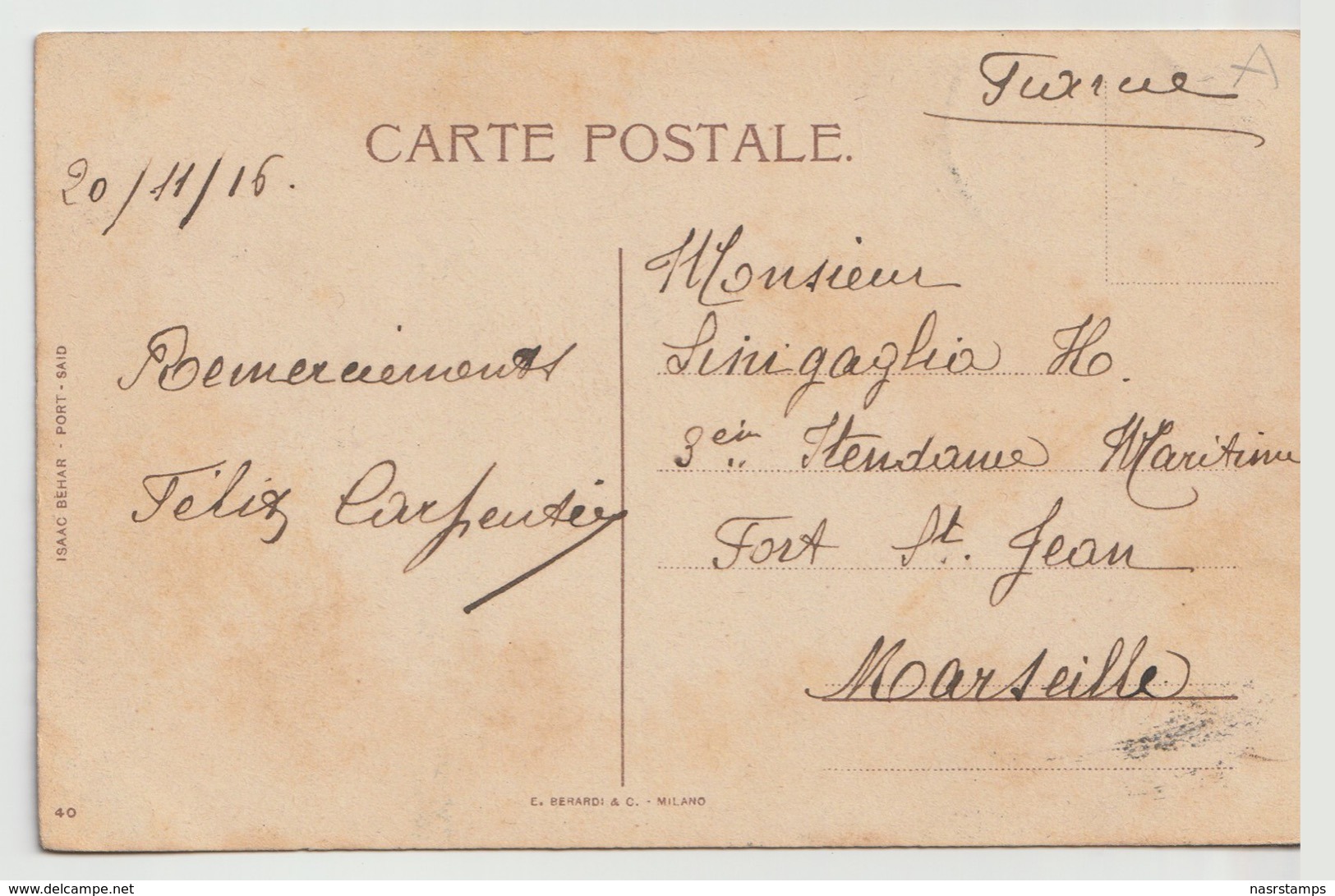 Egypt - RARE - 1916 - De Lesseps - Port Said - Registered To France - Aegyptologie