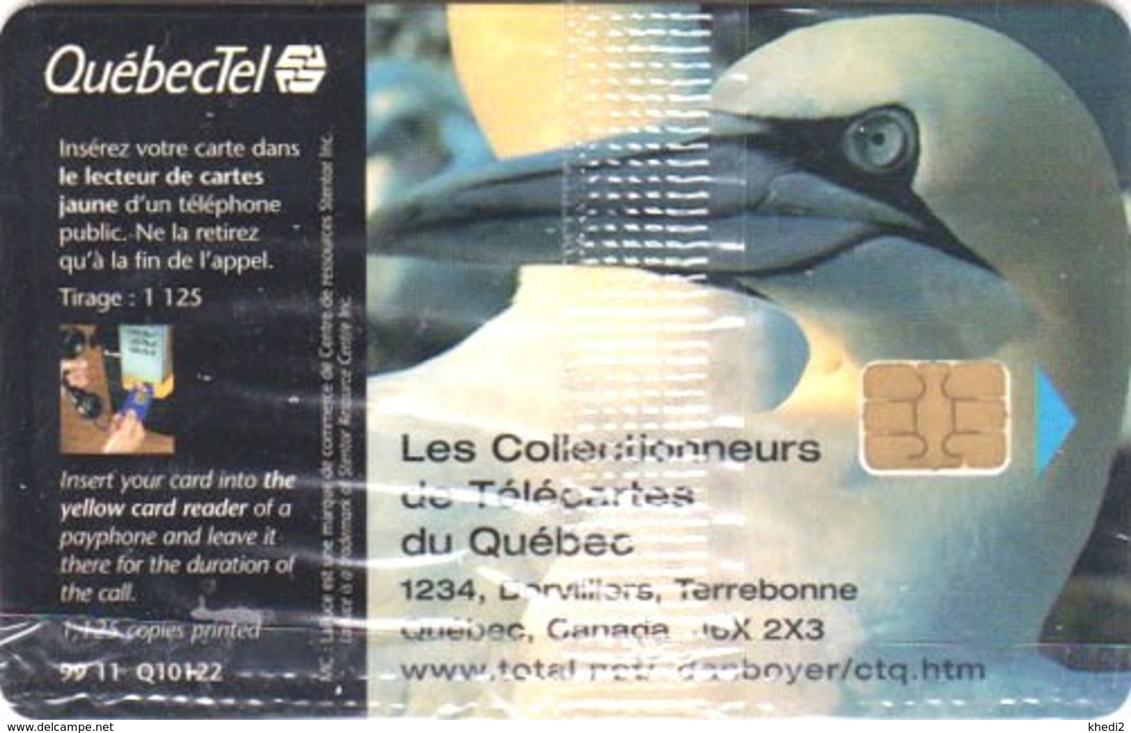 TC Puce NEUVE NSB CANADA / 1125 Ex - Animal - OISEAU / FOU DE BASSAN - GANNET Bird MINT Chip Phonecard - 4479 - Canada