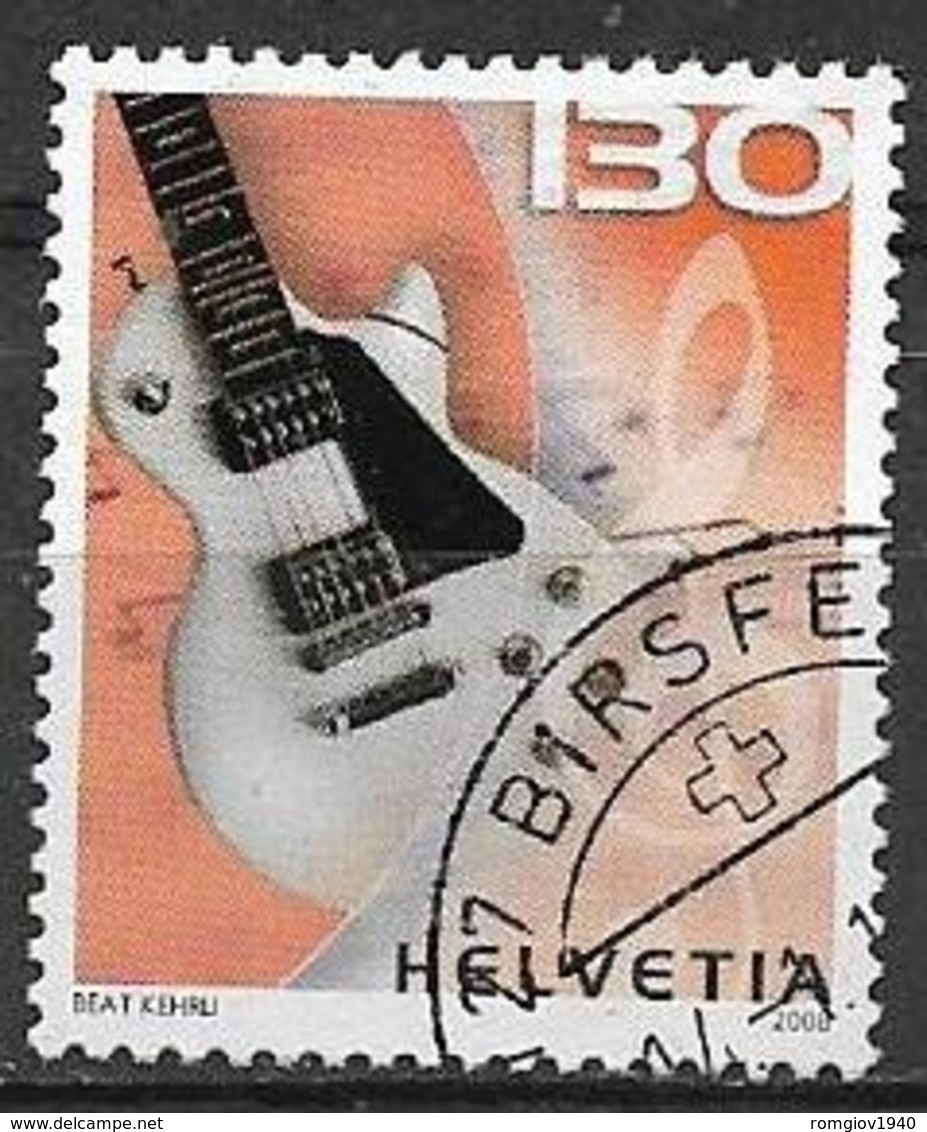 SVIZZERA 2008 MUSICA STRUMENTI UNIF. 1982 USATO VF - Gebraucht