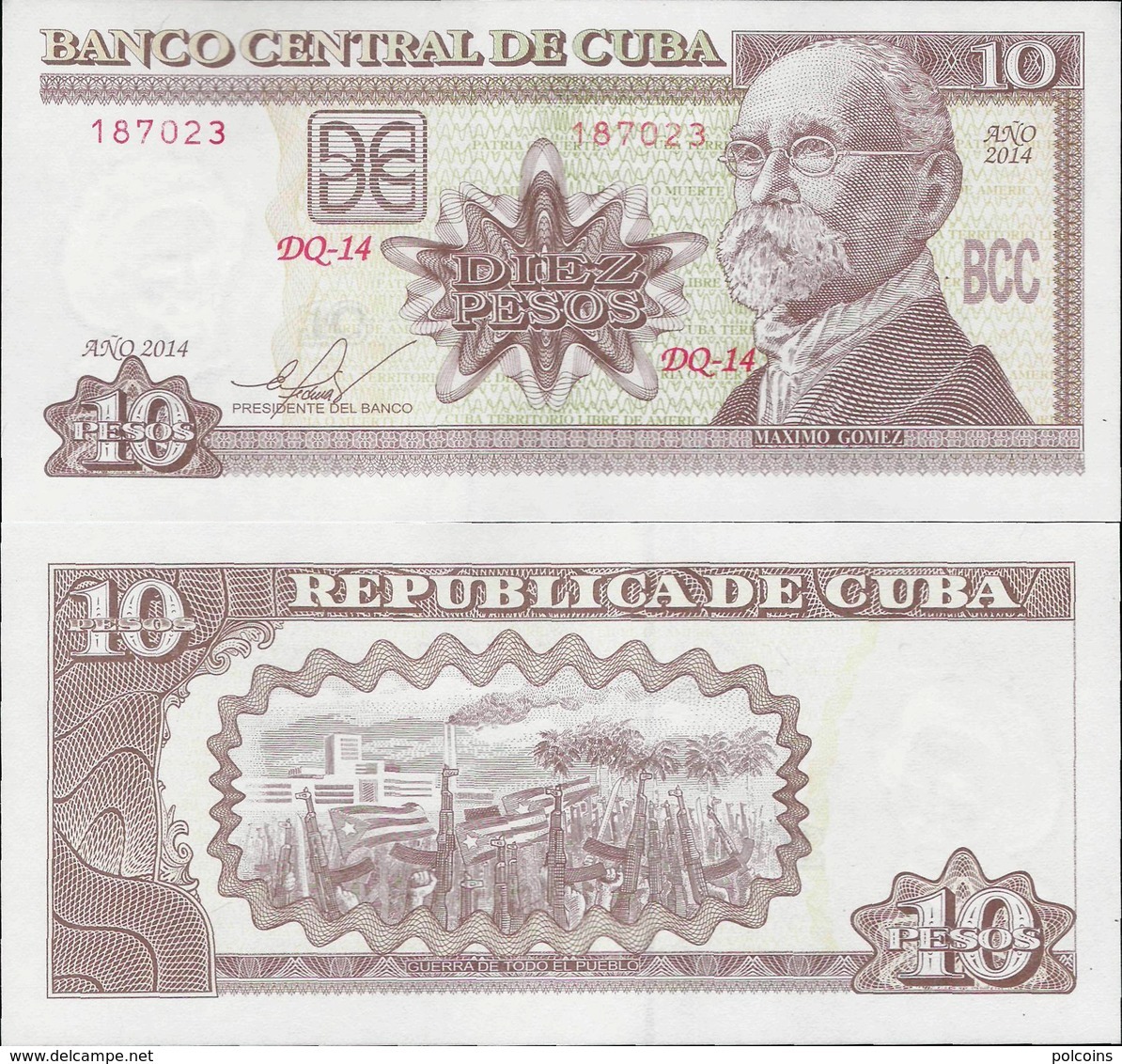 Cuba 2014 - 10 Pesos - Pick 117p UNC - Cuba