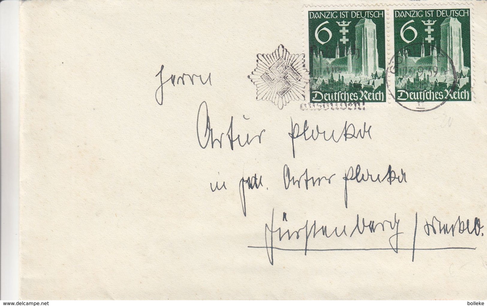 Allemagne - Empire - Lettre De 1939 - Oblit Görlitz - Croix Gammée - Lettres & Documents