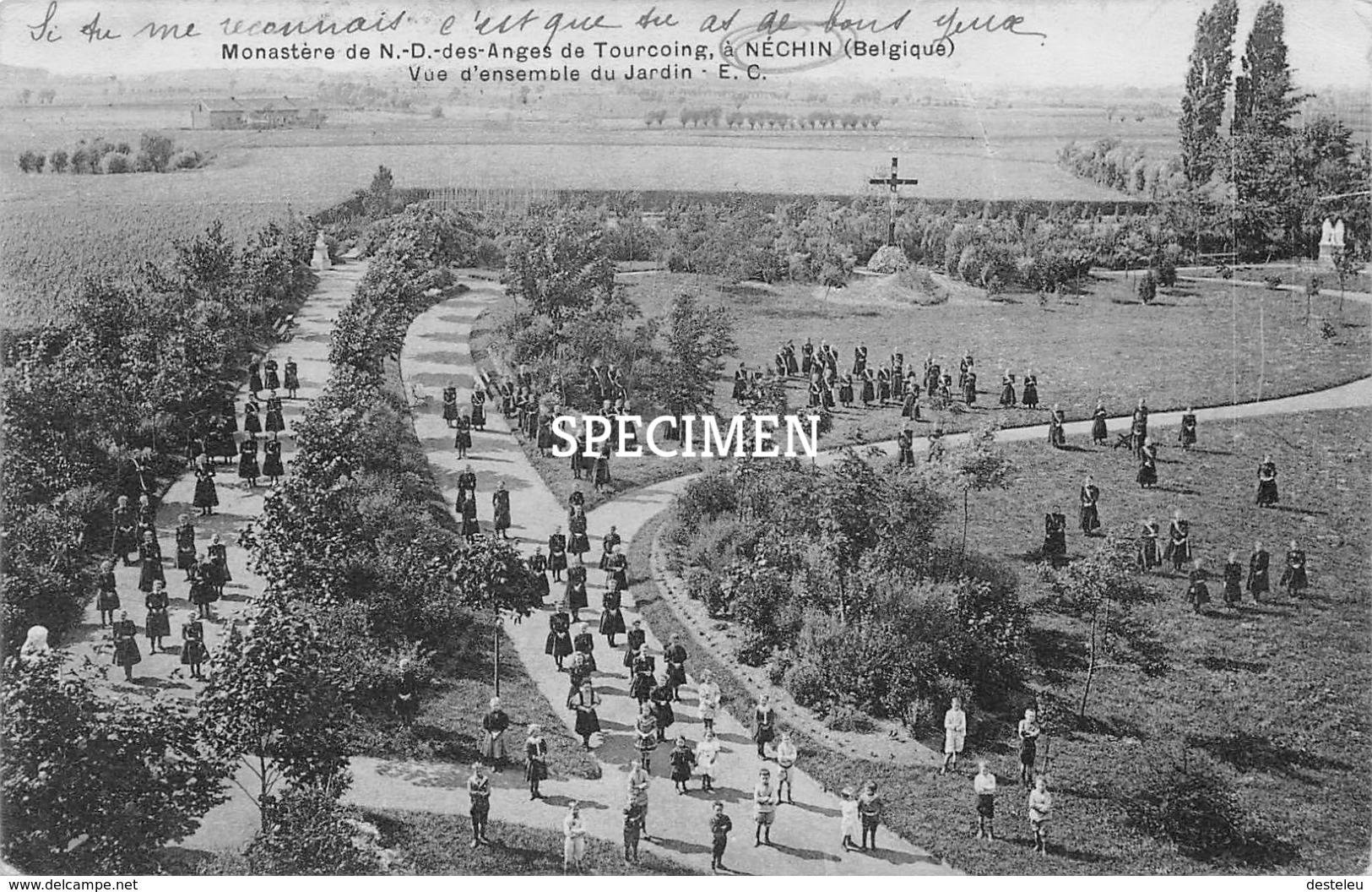 Monastère N.D. Des Anges De Tourcoing Vue D"ensemble Du Jardin - Néchin - Estaimpuis