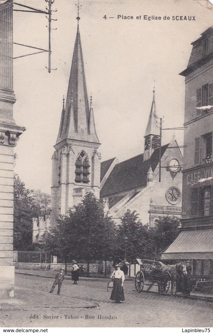 CP 92 Hauts-de-Seine Sceaux Place Et église 4 Savier - Sceaux