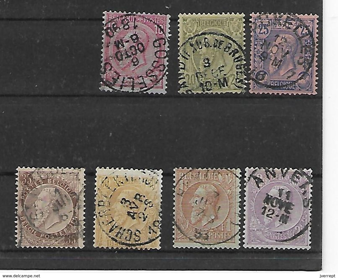 België  N° 46/52  Cote 65 Euro - 1883 Léopold II