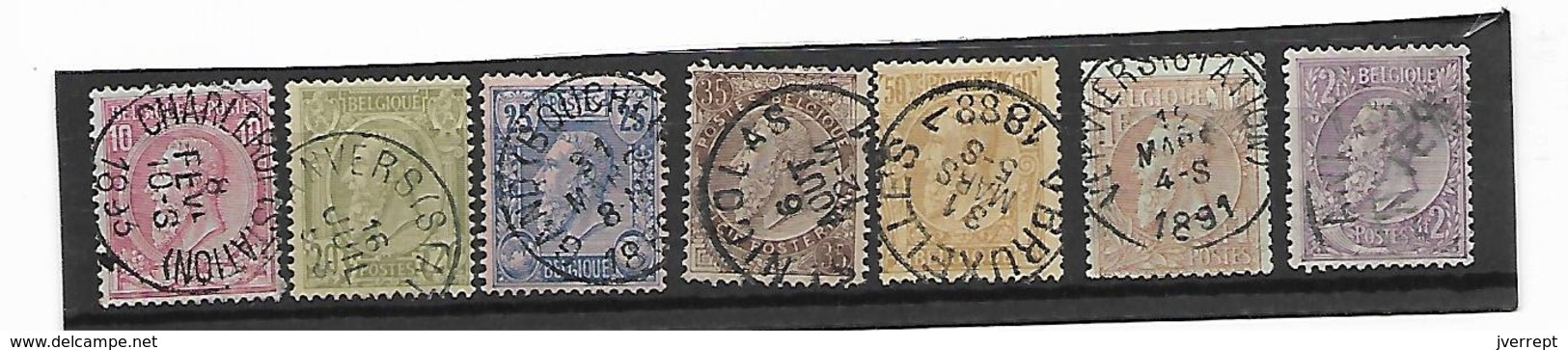België  N° 46/52  Cote 65 Euro - 1883 Léopold II