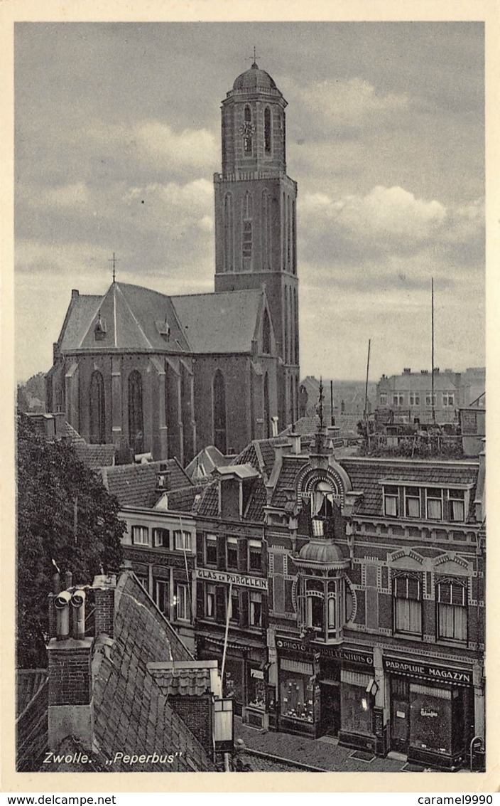 Nederland Overijssel  Zwolle  Peperbus  Winkels Glas En Porselein , Foto  Brillenhuis   Scheur Rond Stempel!      M 194 - Zwolle