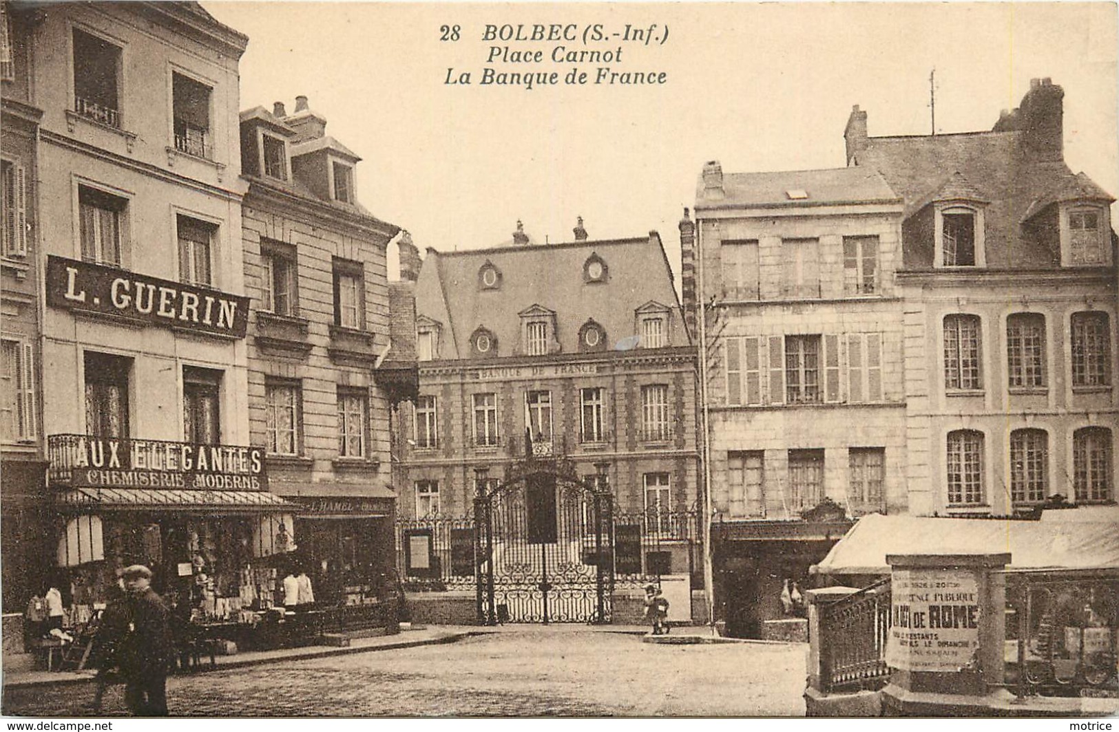 BOLBEC - Place Carnot, La Banque De France. - Bolbec