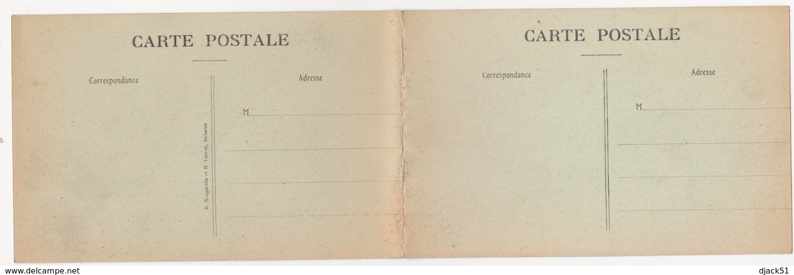 DOUBLE CARTE / 02 - VAILLY-sur-AISNE - Panorama En 1914 Et En 1920 - Altri & Non Classificati