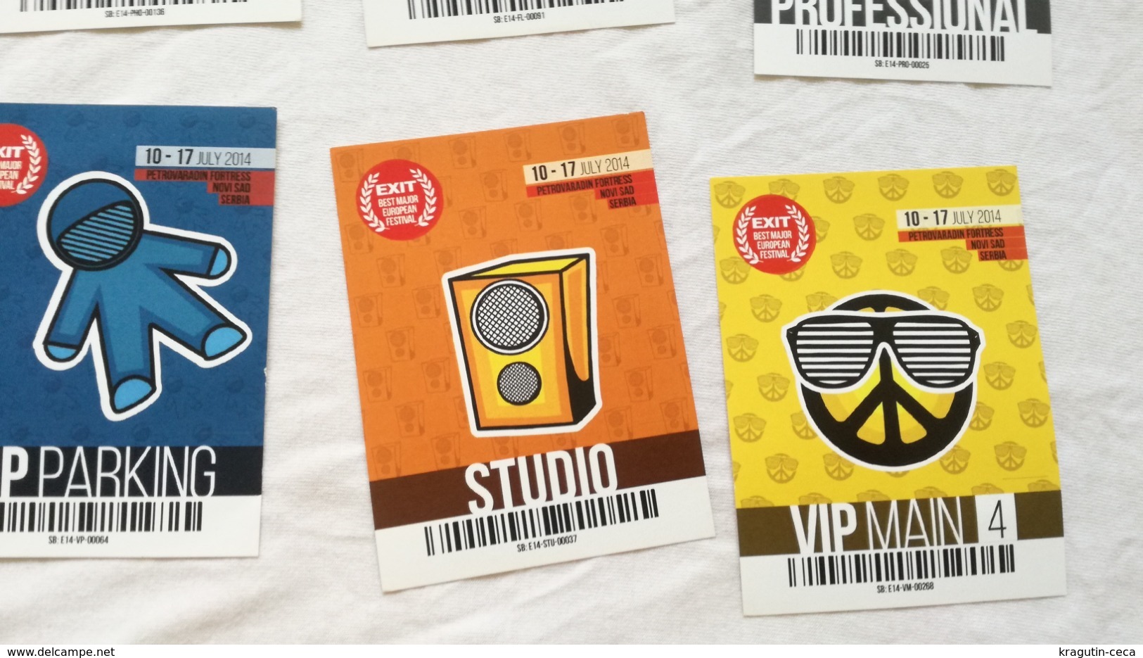 EXIT MUSIC FESTIVAL FEST SERBIA MAIN STAGE LOT TICKET PASS ORIGINAL id card PHOTO VILLAGE PROFFESIONAL VIP PARKING