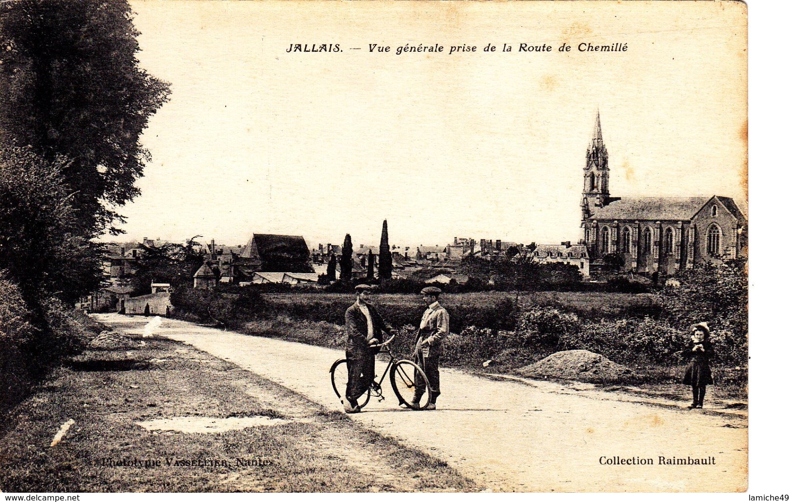 JALLAIS Vue Générale Prise De La Route De Chemillé  Circulée 1925 - Otros & Sin Clasificación