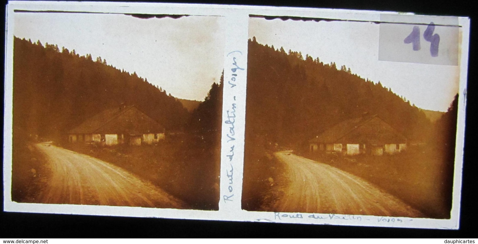 Vosges, Route Du VALTIN, 1927. Plaque Verre Stéréoscopique. Positif - Plaques De Verre