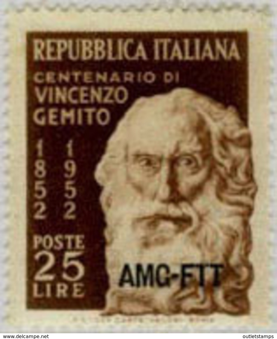 Ref. 167219 * NEW *  - TRIESTE A Zone . 1952. CENTENARY OF THE BIRTH OF VINCENZO GEMITO. CENTENARIO DEL NACIMIENTO DE VI - Neufs