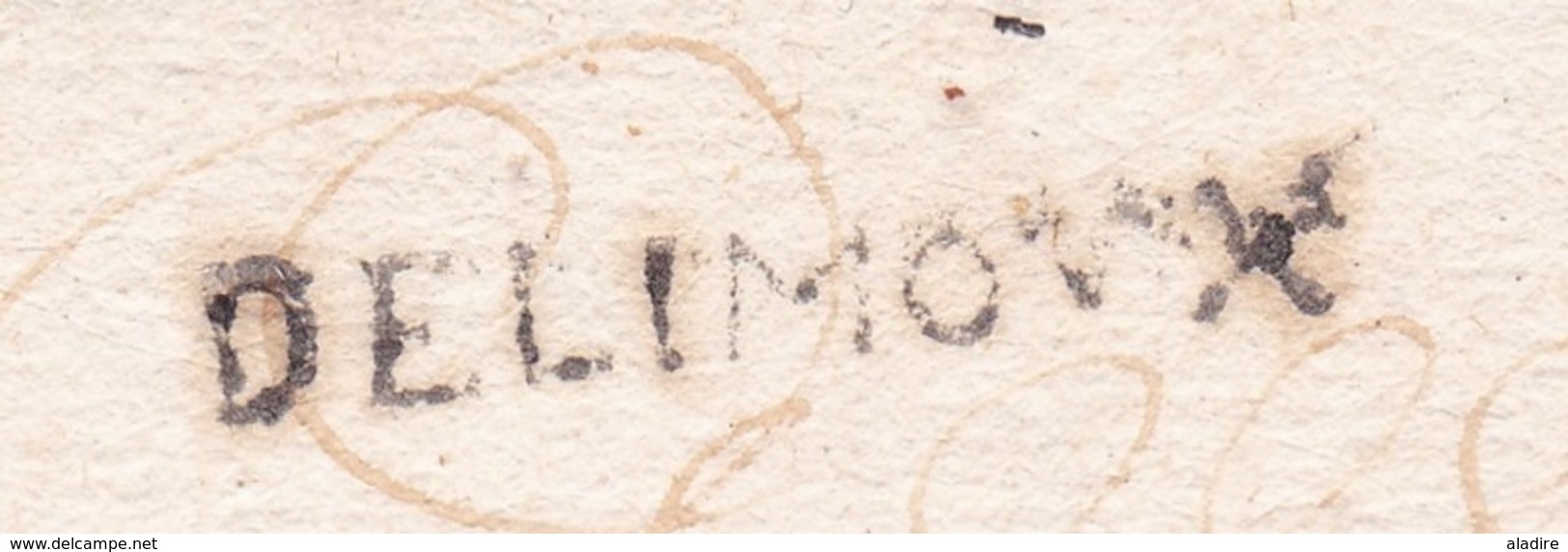 1759 - Marque Postale DELIMOUX Sur Lettre Pliée Avec Correspondance De Limoux, Aude Vers Montauban, Tarn Et Garonne - 1701-1800: Precursors XVIII