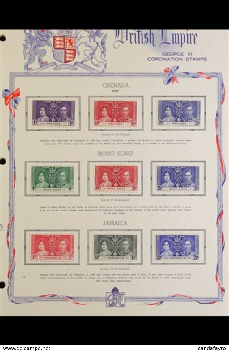 1937 KGVI COMMONWEALTH CORONATION OMNIBUS   An Attractive, Complete Collection Presented On Illustrated Printed Pages, V - Other & Unclassified