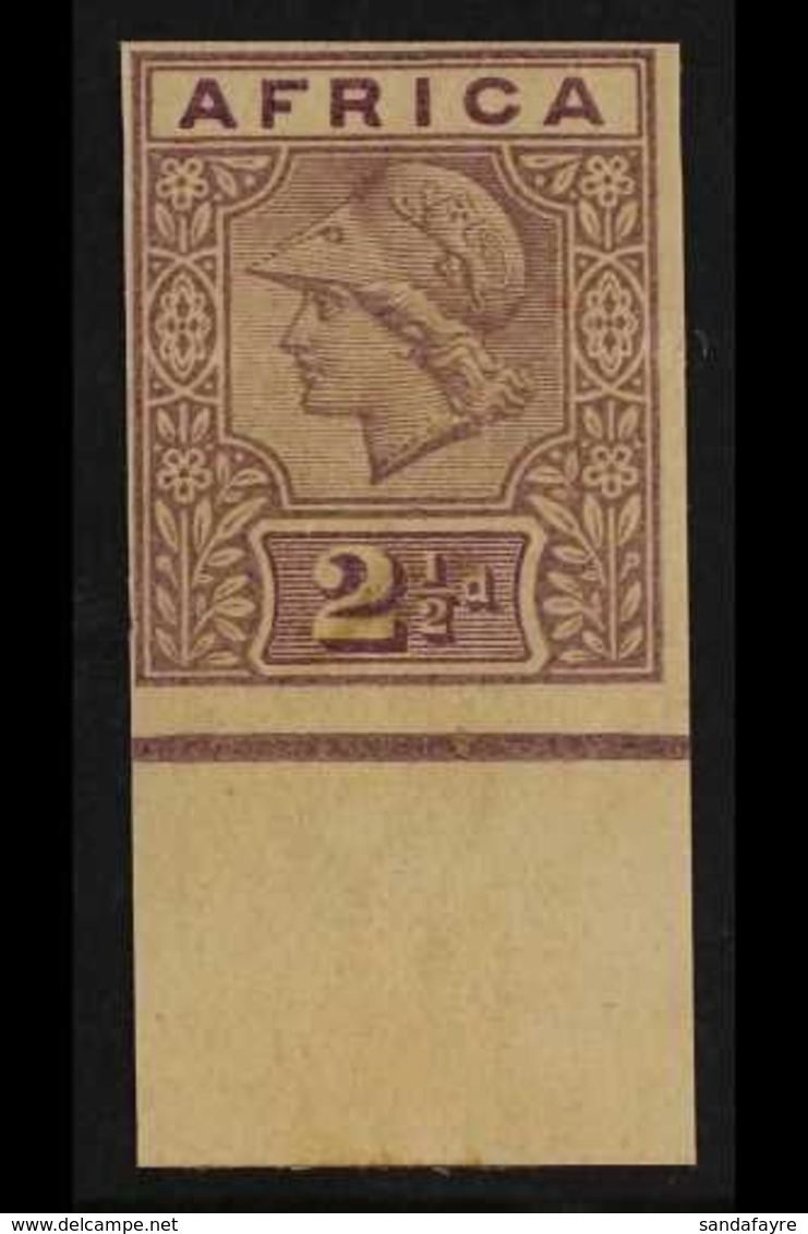 AFRICA 'MINERVA' ESSAY  1894 2½d Dull Purple & Bright Purple Minerva De La Rue IMPERF ESSAY, Mint Lower Marginal Example - Other & Unclassified