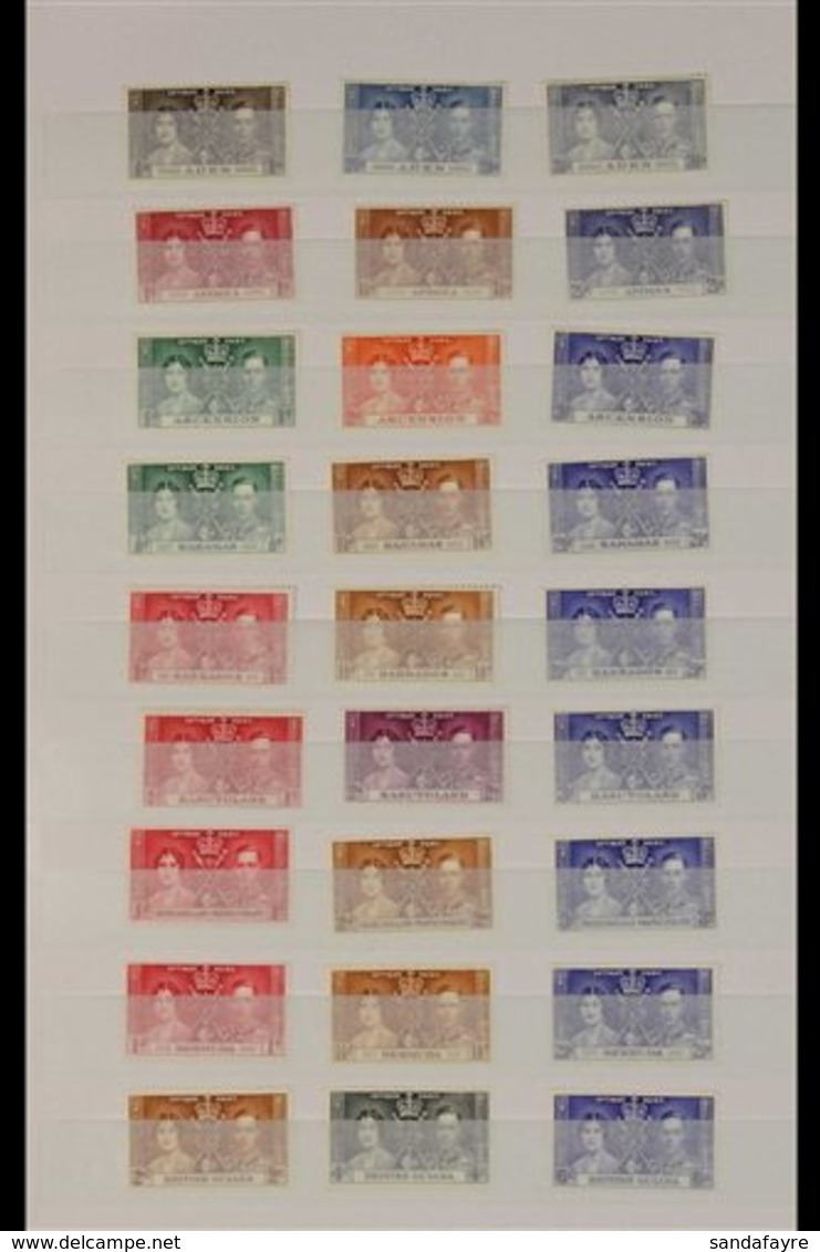 1937 CORONATION OMNIBUS NEVER HINGED MINT  A Complete Run British Commonwealth Issues Never Hinged Mint. (202 Stamps) Fo - Sin Clasificación