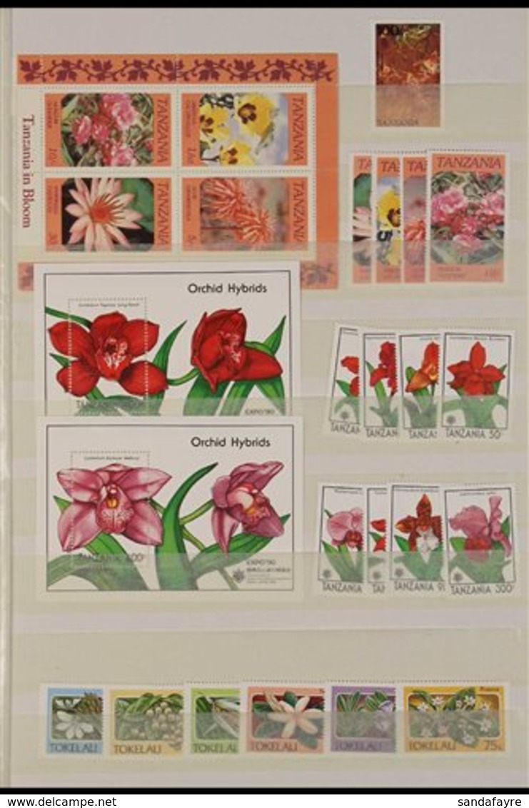 FLOWERS OF THE BRITISH COMMONWEALTH  1980's To Early 1990's NEVER HINGED MINT All Different Stamps (mainly Complete Sets - Unclassified