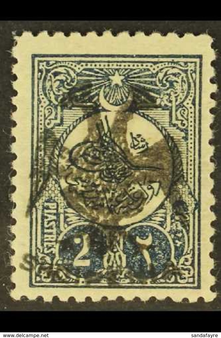 1913  2pi Blue-black, Overprinted "Eagle" In Black, SG 8 (Mi. 8), Very Fine Mint. Signed Diena. For More Images, Please  - Albanië