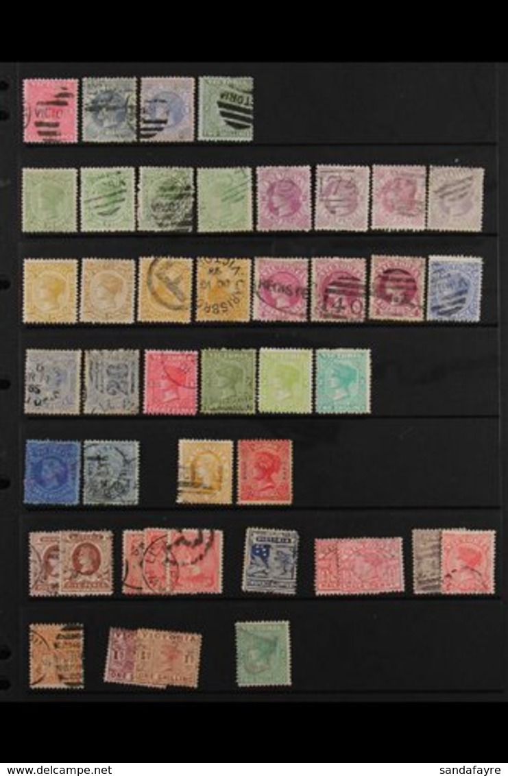 VICTORIA  1885-1901 "Stamp Duty" Inscribed Issues, An Attractive Collection, Incl. 1885-95 Watermark 19 8d, Both 1s And  - Sonstige & Ohne Zuordnung