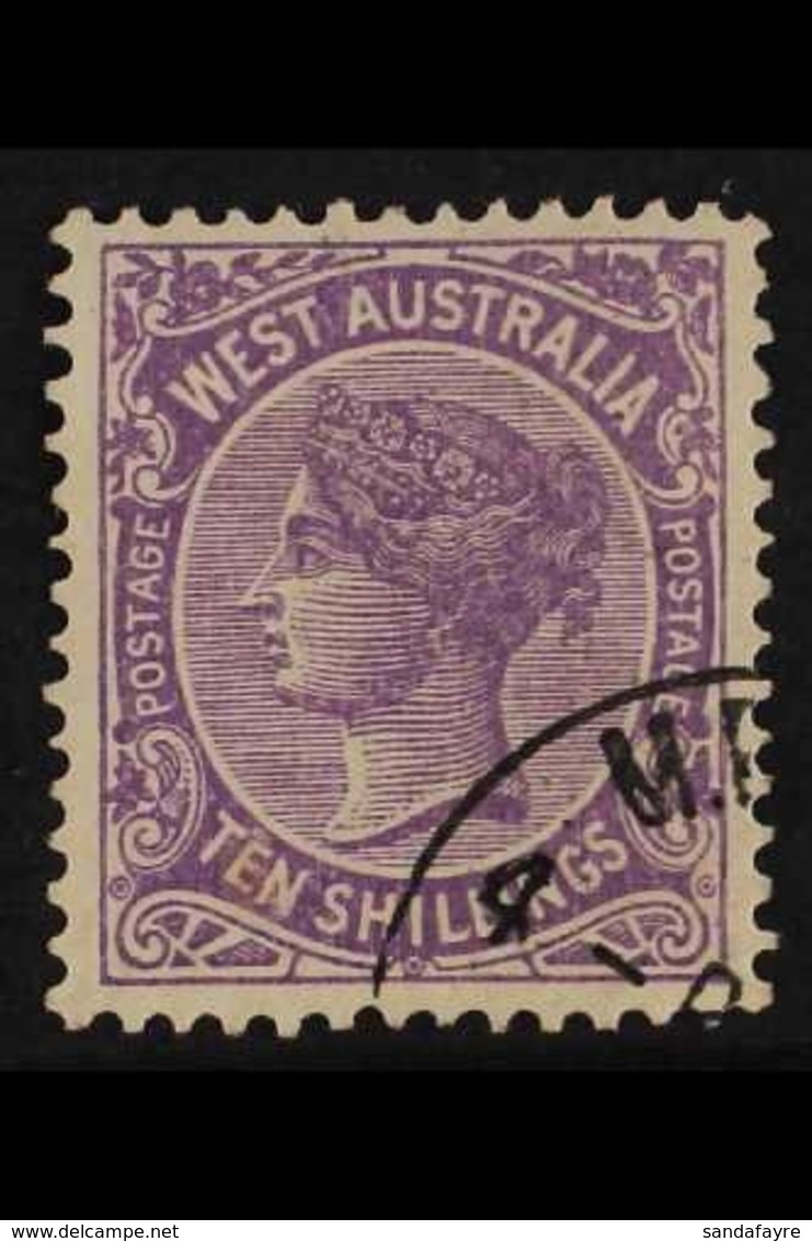 WESTERN AUSTRALIA  1902-11 10s Deep Mauve, Perf 12 X 12½, SG 127, Very Fine Used For More Images, Please Visit Http://ww - Sonstige & Ohne Zuordnung