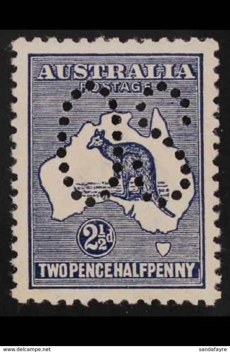 OFFICIAL  1913 2½d Indigo Punctured "OS", SG O4, Never Hinged Mint. Superb. For More Images, Please Visit Http://www.san - Otros & Sin Clasificación