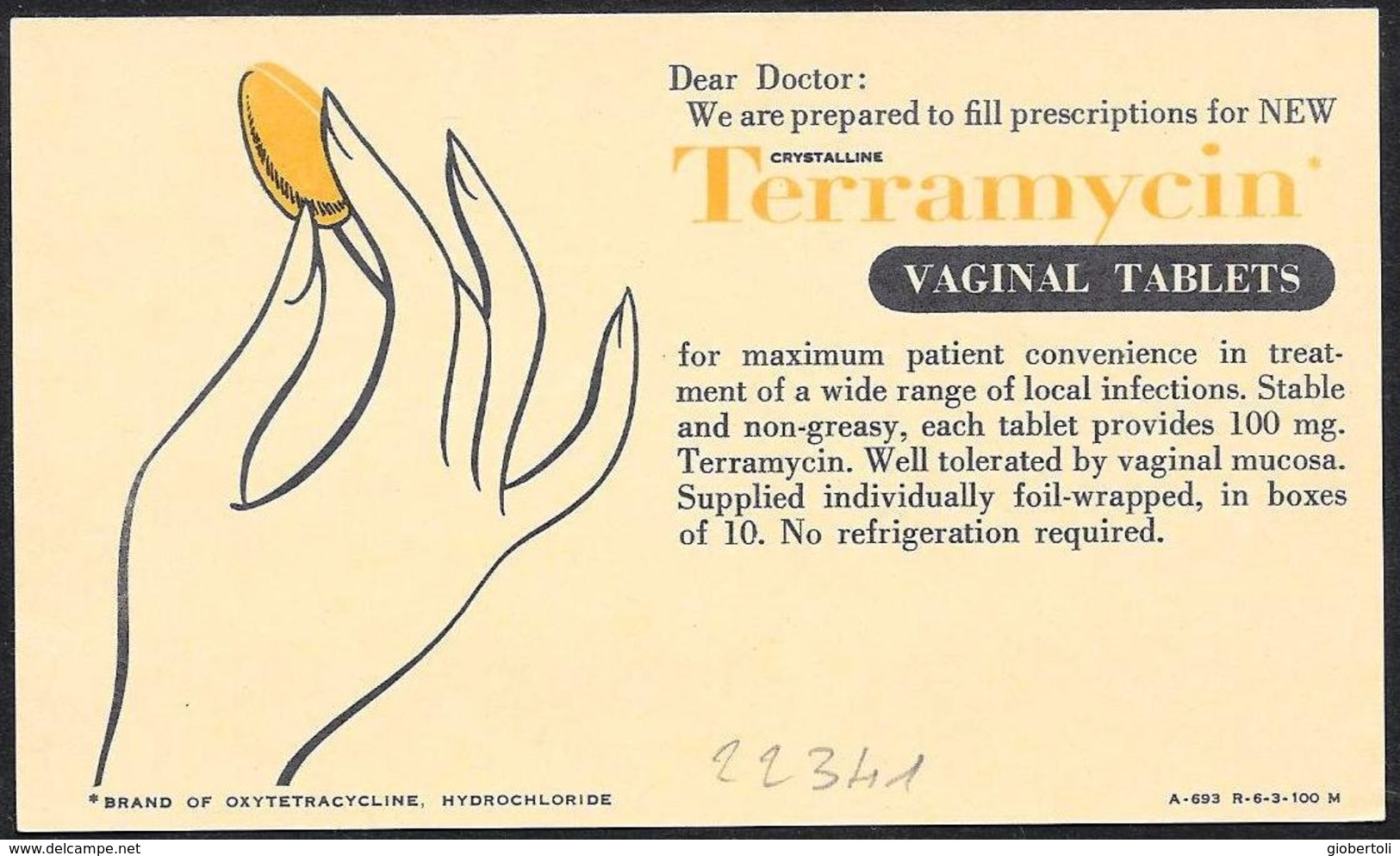 Stati Uniti/United States/États-Unis: Intero, Stationery, Entier, Compresse Vaginali, Vaginal Tablets, Comprimés Vaginau - Medicina