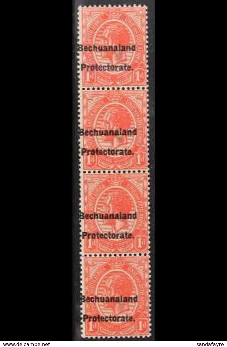 POSTAL FISCALS  1921 1d Scarlet Of South Africa Overprinted, SG F3, Vertical Strip Of 4, Very Fine Never Hinged Mint. Fo - Sonstige & Ohne Zuordnung