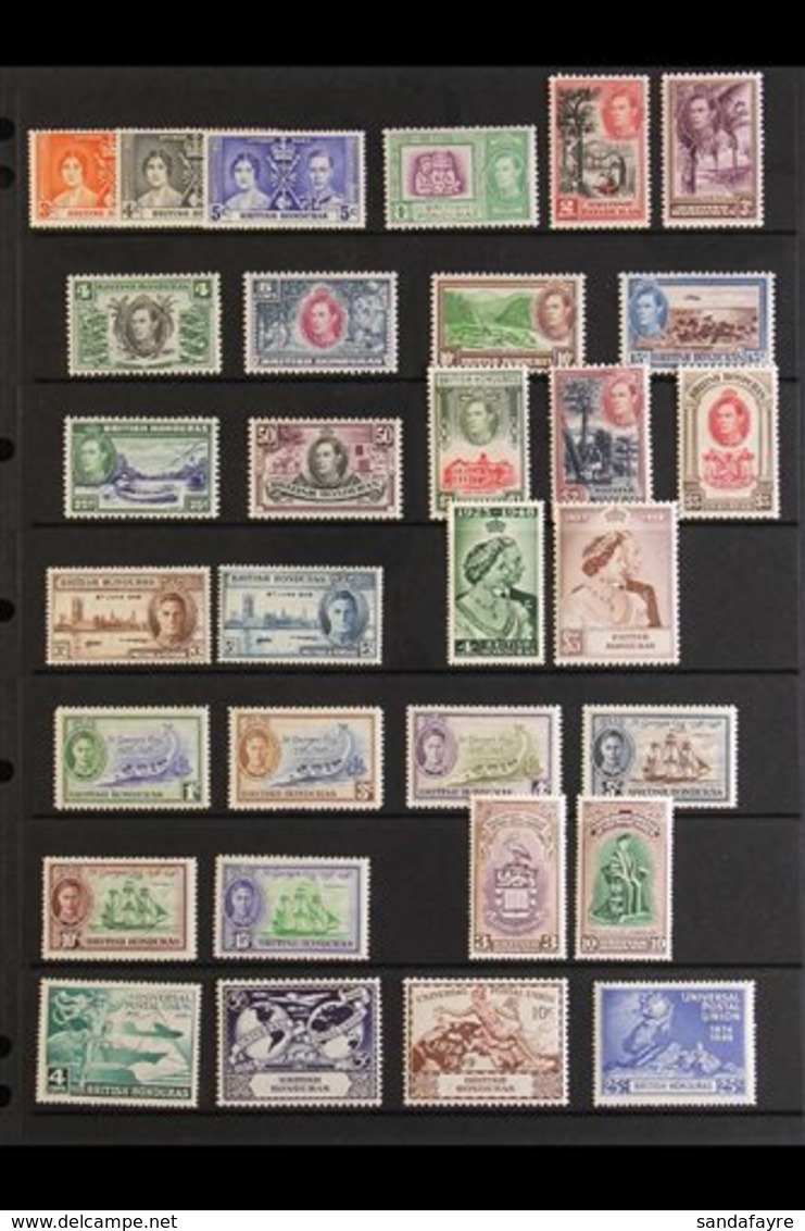 1937-51 COMPLETE KGVI MINT.  A Complete Fine Mint Run From Coronation To BWI, SG 147/77. (30+ Stamps) For More Images, P - British Honduras (...-1970)