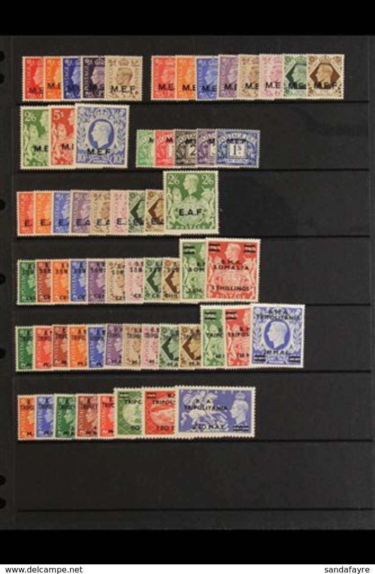 1942-51 VERY FINE MINT COLLECTION  An All Different Collection Which Includes MEF 1943-47 Set, EAF/Somalia 1943-46 Set A - Italian Eastern Africa