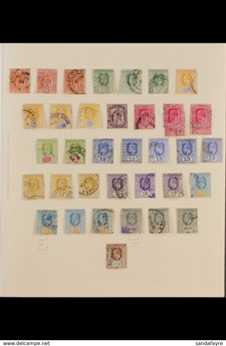 1903-1952 INTERESTING USED COLLECTION  With Many Shades On Leaves, Includes 1903-05 Set To 75c (x4), 1.50r (x3) & 2.25r, - Ceylon (...-1947)