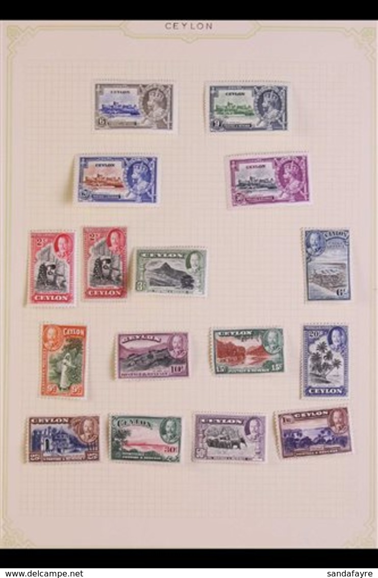 1935 - 67 FRESH MINT COLLECTION - MANY COMPLETE SETS  Includes Geo V Set Complete (2), 1935 Jubilee, 1938 Geo VI Set Inc - Ceylon (...-1947)