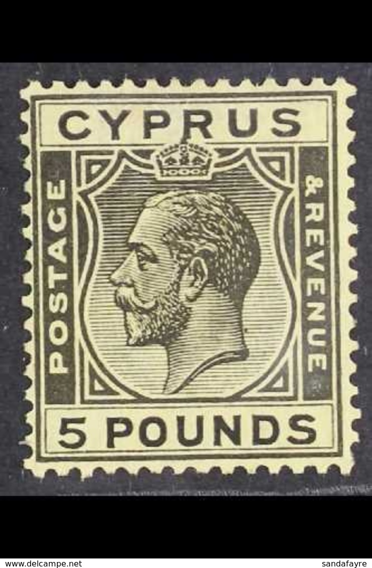1928  £5 Black / Yellow, SG 117a, Mint With Bright Fresh Appearance. For More Images, Please Visit Http://www.sandafayre - Sonstige & Ohne Zuordnung