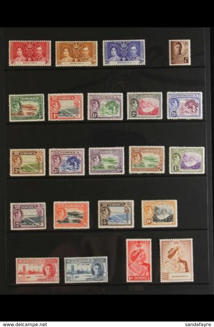 1937-1951 KGVI COMPLETE VERY FINE MINT  A Delightful Complete Basic Run From Coronation To New Constitution Set, SG 96/1 - Dominica (...-1978)