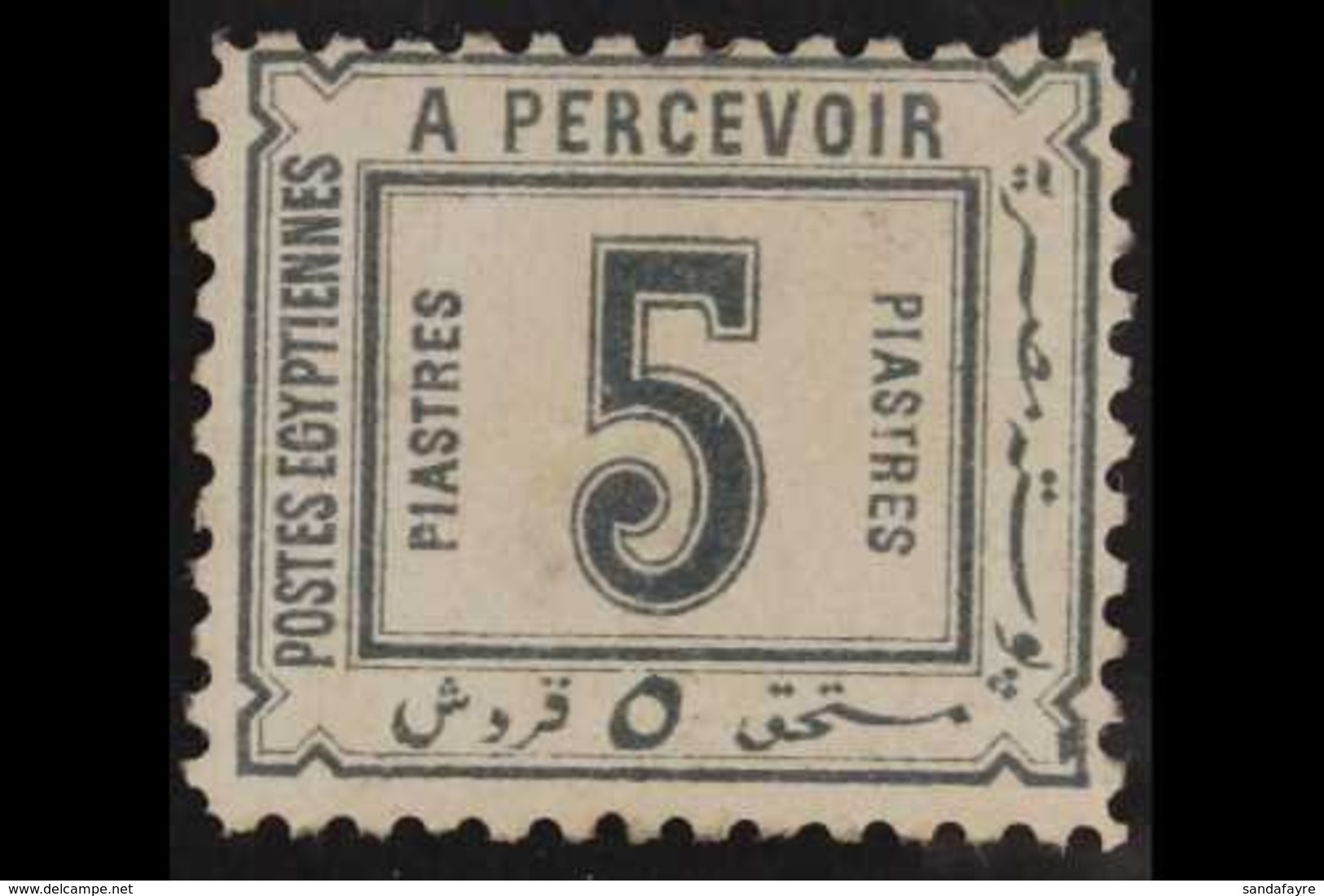 1888 POSTAGE DUE  5pi Grey, SG D70, Type IV, Fine Mint. For More Images, Please Visit Http://www.sandafayre.com/itemdeta - Sonstige & Ohne Zuordnung